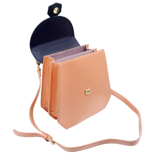 Hexagon Midnight Blue w Rose Pink Open