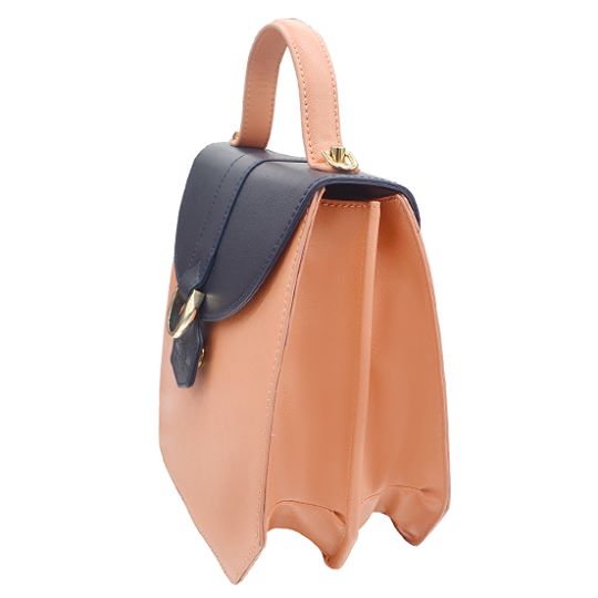 Hexagon Midnight Blue w Rose Pink Side